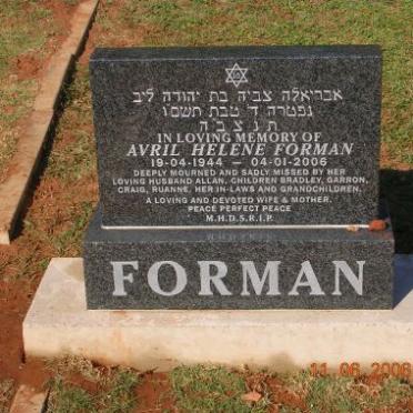 FOREMAN Avril Helene 1944-2006