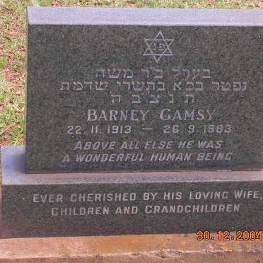 GAMSY Barney 1913-1983