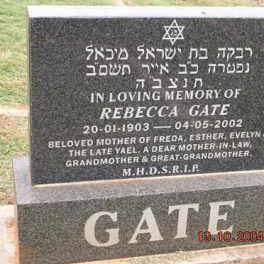 GATE Rebecca 1903-2002