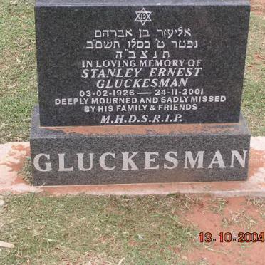 GLUCKESMAN Stanley Ernest 1926-2001