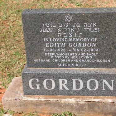 GORDON Edith 1926-2003
