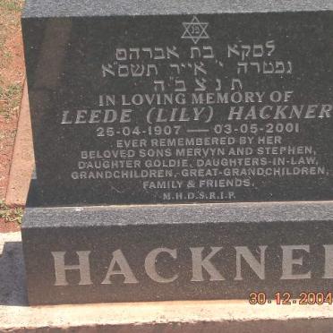 HACKNER Leede 1907-2001