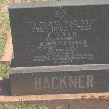 HACKNER Julius Meyer 1903-1986