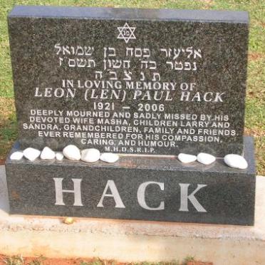 HACK Leon Paul 1921-2006