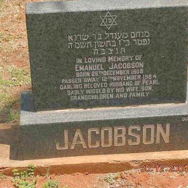 JACOBSON Emanuel 1909-1984