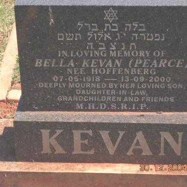 KEVAN Bella nee HOFFENBERG 1918-2000