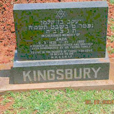 KINGSBURY Jack 1936-1988