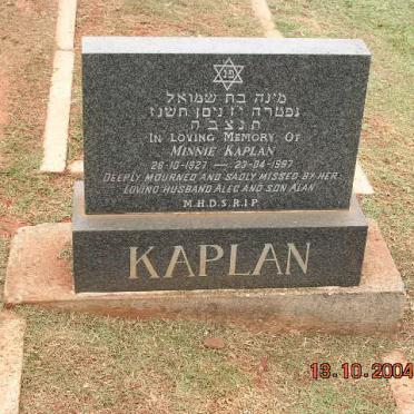 KAPLAN Minnie 1927-1997