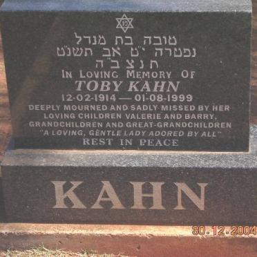 KAHN Toby 1914-1999