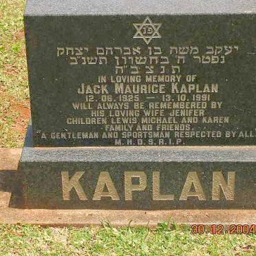 KAPLAN Jack Maurice 1925-1991