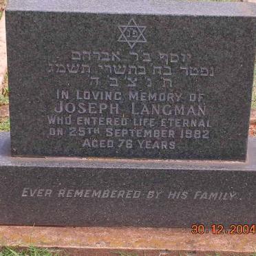 LANGMAN Joseph -1982