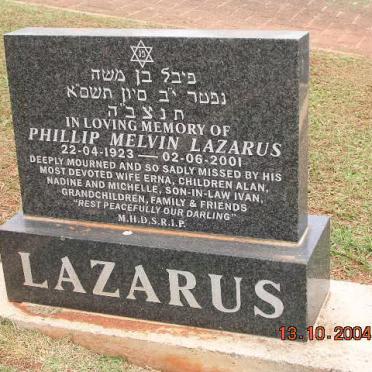 LAZARUS Phillip Melvin 1923-2001
