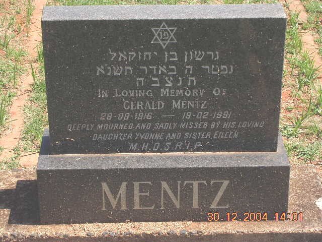 MENTZ Gerald 1916-1991