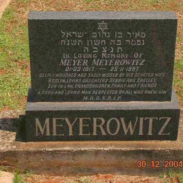 MEYEROWITZ Meyer 1917-1997