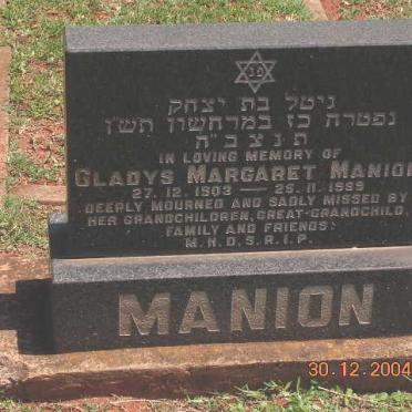 MANION Gladys Margaret 1903-1989