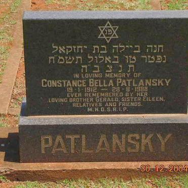 PATLANSKY Constance Bella 1912-1988