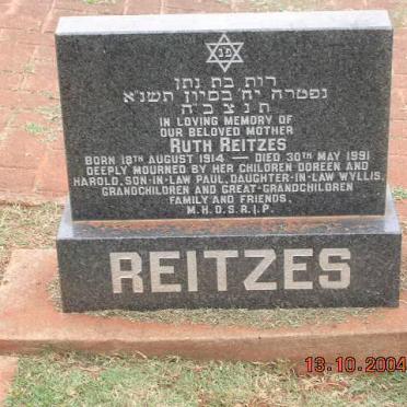 REITZES Ruth 1914-1991