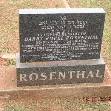 ROSENTHAL Barry Kopel 1926-1998
