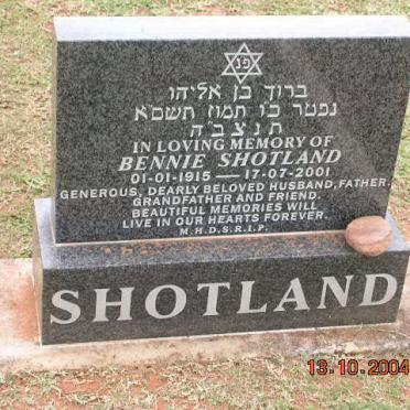 SHOTLAND Bennie 1915-2001