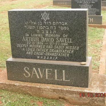 SAVELL Arthur David 1909-1994