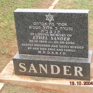 SANDER Ethel 1909-2000