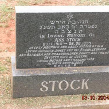 STOCK Ann 1914-1993