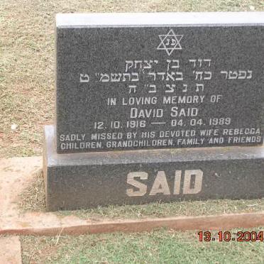 SAID David 1916-1989