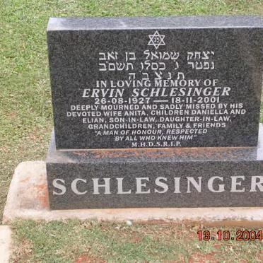 SCHLESINGER Ervin 1927-2001