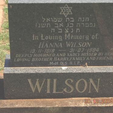 WILSON Hanna 1919-1994