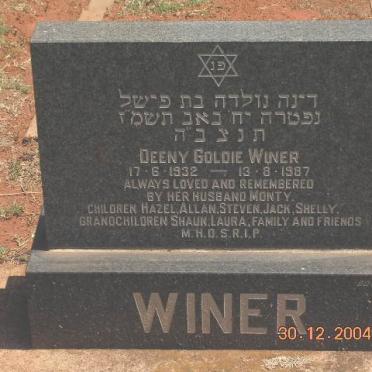 WINER Deeny Goldie 1932-1987