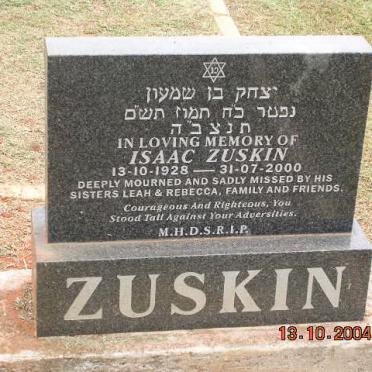 ZUSKIN Isaac 1928-2000