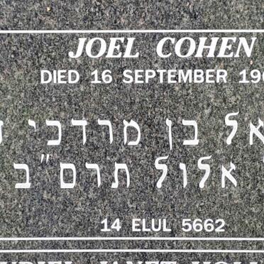 COHEN Joel -1902