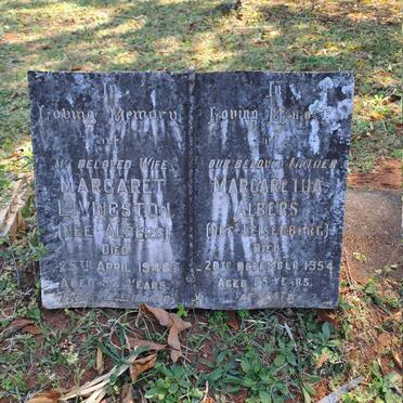 ALBERS Margaretha nee LEISENBERG -1954 :: LIVINGSTON Margaret nee ALBERS -1948 :: 