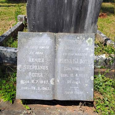 BOTHA Renier Stephanus 1867-1963 & Helena F.J. nee VOSLOO -1945