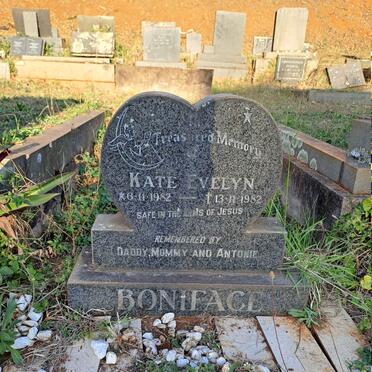 BONIFACE Kate Evelyn 1982-1982