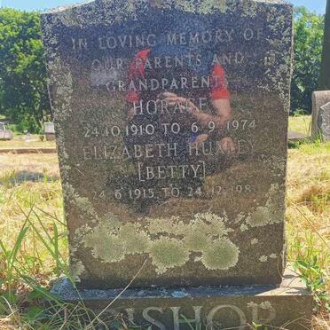 BISHOP Horace 1910-1974 & Elizabeth Huxley 1915-1981