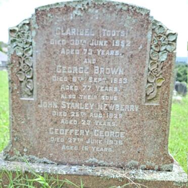 BROWN George -1953 :: BROWN Claribel -1952 :: BROWN John Stanley Newberry -1929 :: Geoffrey George -1938