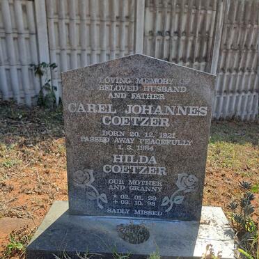 COETZER Carel Johannes 1921-1984 & Hilda 1929-1998