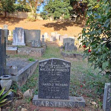 CARSTENS Harold Richard 1933-1996 :: CARSTENS Malcolm Francois 1968-1987