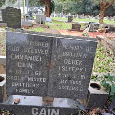 CAIN Emmanuel -1962 :: CAIN Derek -1991