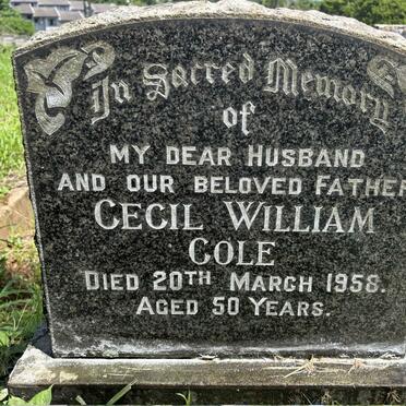 COLE Cecil William -1958