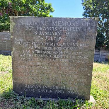 CHAPLIN Roy Francis 1951-1987