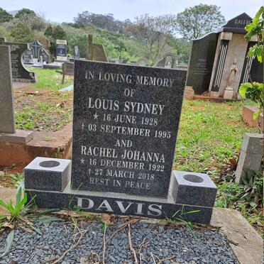 DAVIS Louis Sydney 1928-1995 & Rachel Johanna 1922-2018