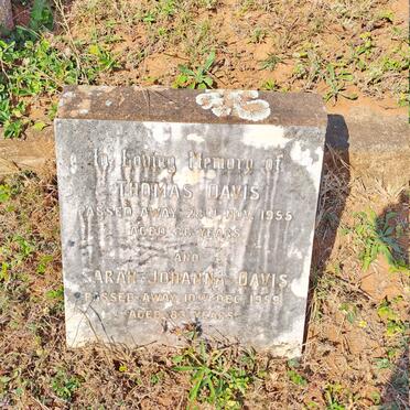 DAVIS Thomas -1955 & Sarah Johanna -1959