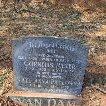 DAM Cornelis Pieter, van 1902-1977 & Kate Anna Paulowna 1910-1985