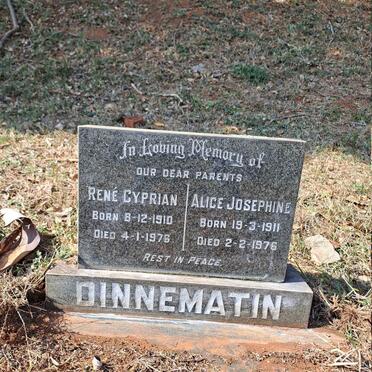DINNEMATIN Rene Cyprian 1910-1976 & Alice Josephine 1911-1976