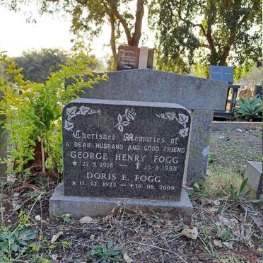 FOGG George Henry 1916-1988 & Doris E. 1925-2009