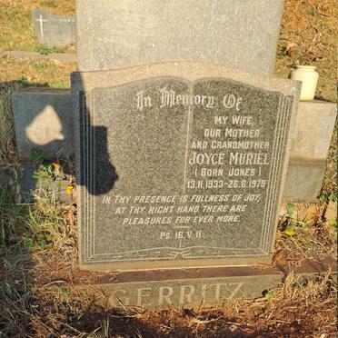GERRITZ Joyce Muriel nee JONES 1933-1979