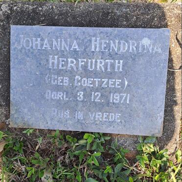 HERFURTH Johanna Hendrina nee COETZEE -1971