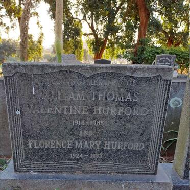 HURFORD William Thomas Valentine 1914-1988 & Florence Mary 1924-1993